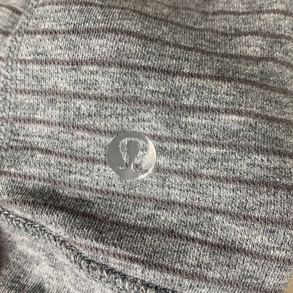 Lululemon Double Up Reversible Long Sleeve - Heathered Slate/ Modern Stripe - Picture 14 of 14